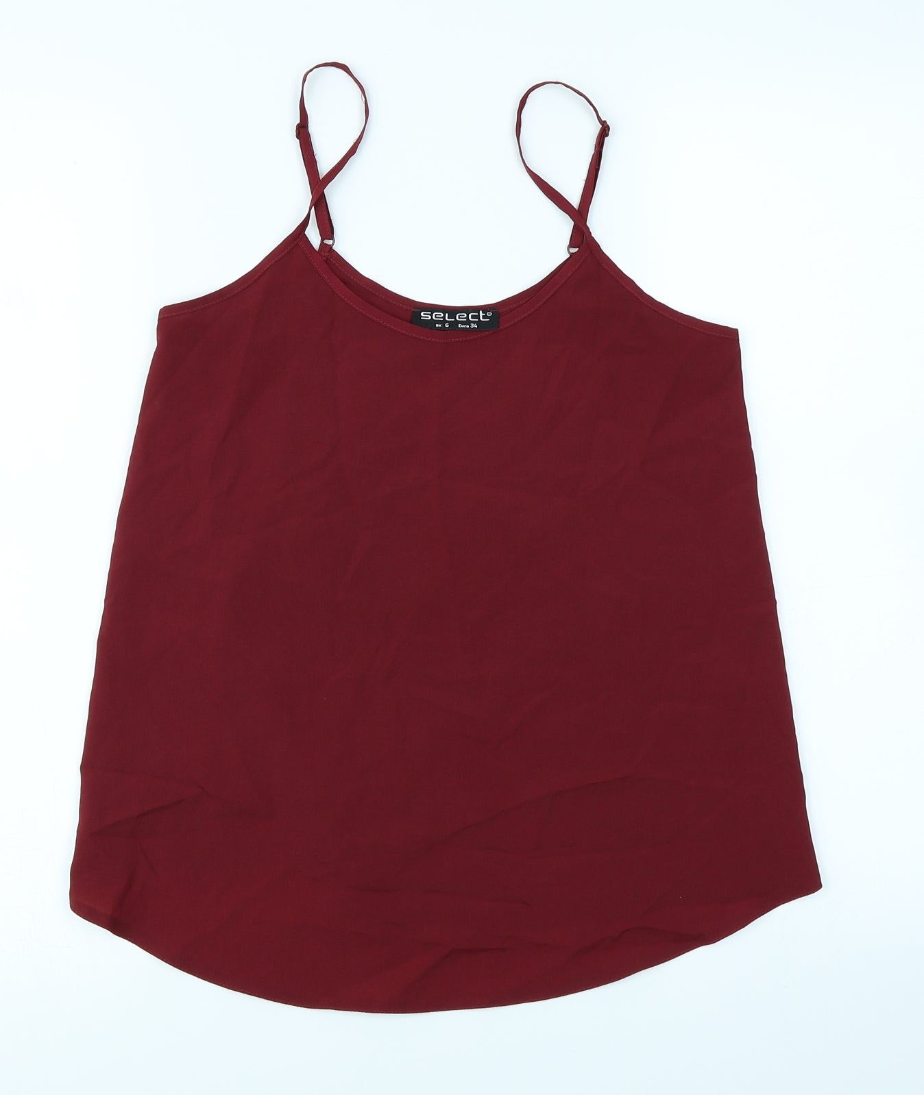 Select Womens Red   Camisole Blouse Size 6