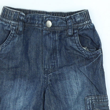 Cherokee Baby Blue  Denim Cargo Jeans Size 0-3 Months