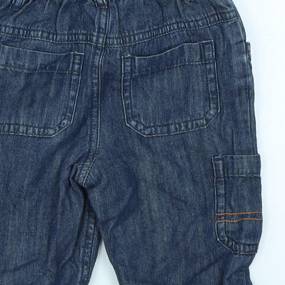 Cherokee Baby Blue  Denim Cargo Jeans Size 0-3 Months
