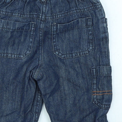 Cherokee Baby Blue  Denim Cargo Jeans Size 0-3 Months