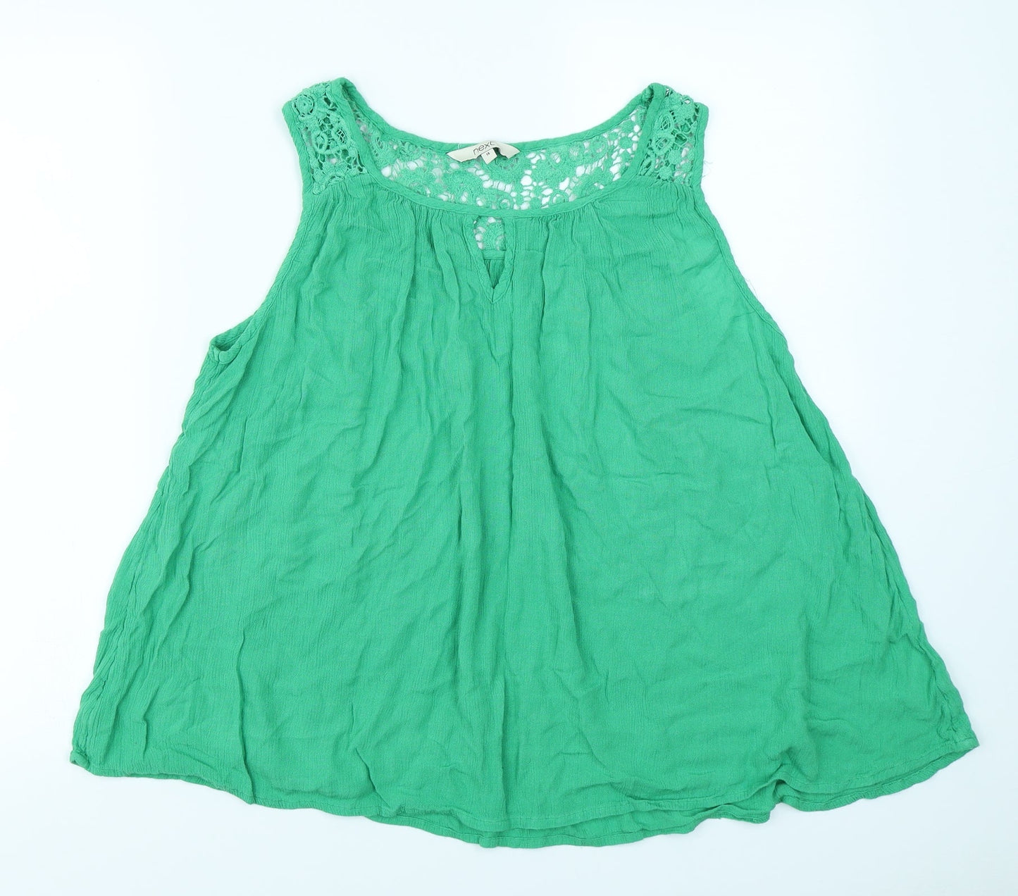 Womens UK Size 14 NEXT Green Basic T-Shirt