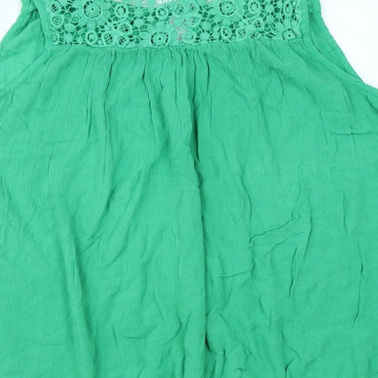 Womens UK Size 14 NEXT Green Basic T-Shirt