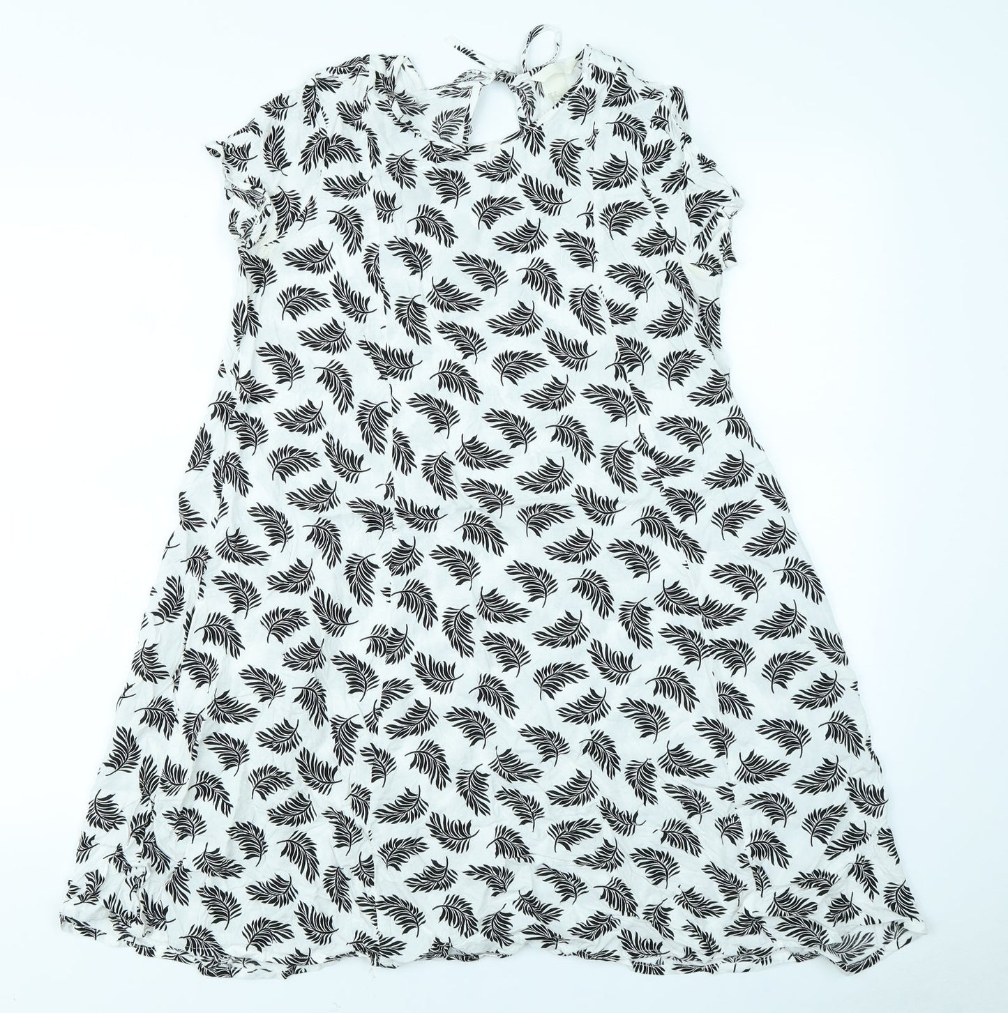 H&M Womens White Floral  A-Line  Size 8