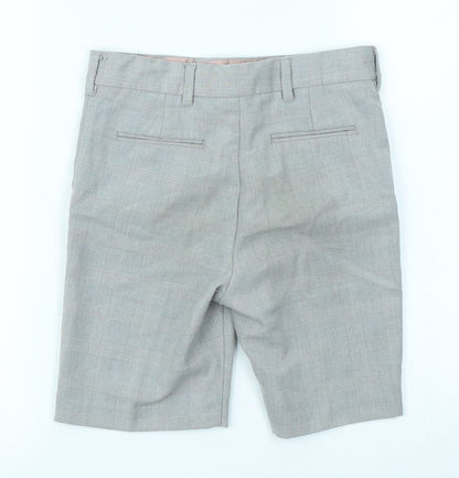 River Island Girls Grey Plaid  Cargo Shorts Size 10 Years