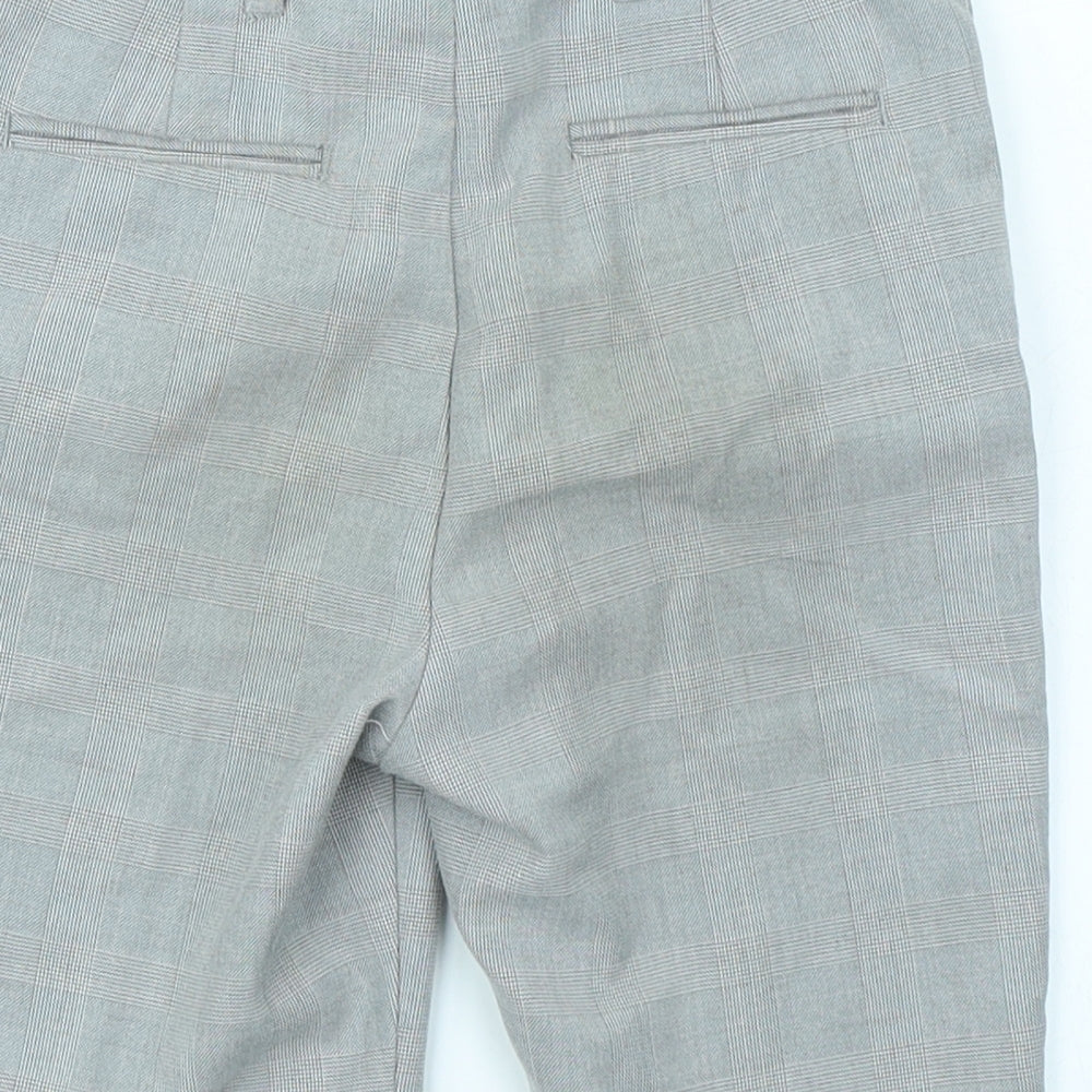 River Island Girls Grey Plaid  Cargo Shorts Size 10 Years