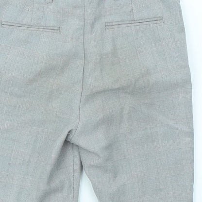 River Island Girls Grey Plaid  Cargo Shorts Size 10 Years