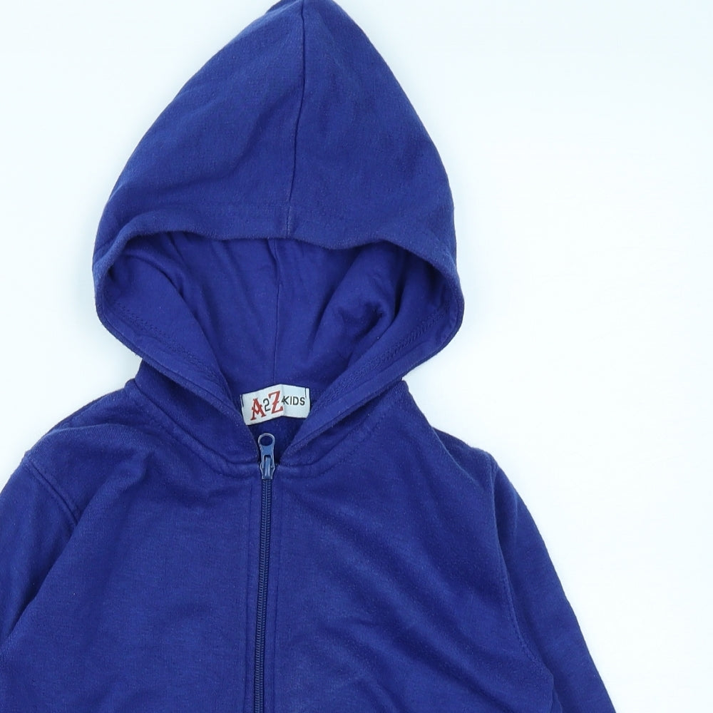 A2Z 4 kids Boys Blue   Full Zip Hoodie Size 5-6 Years