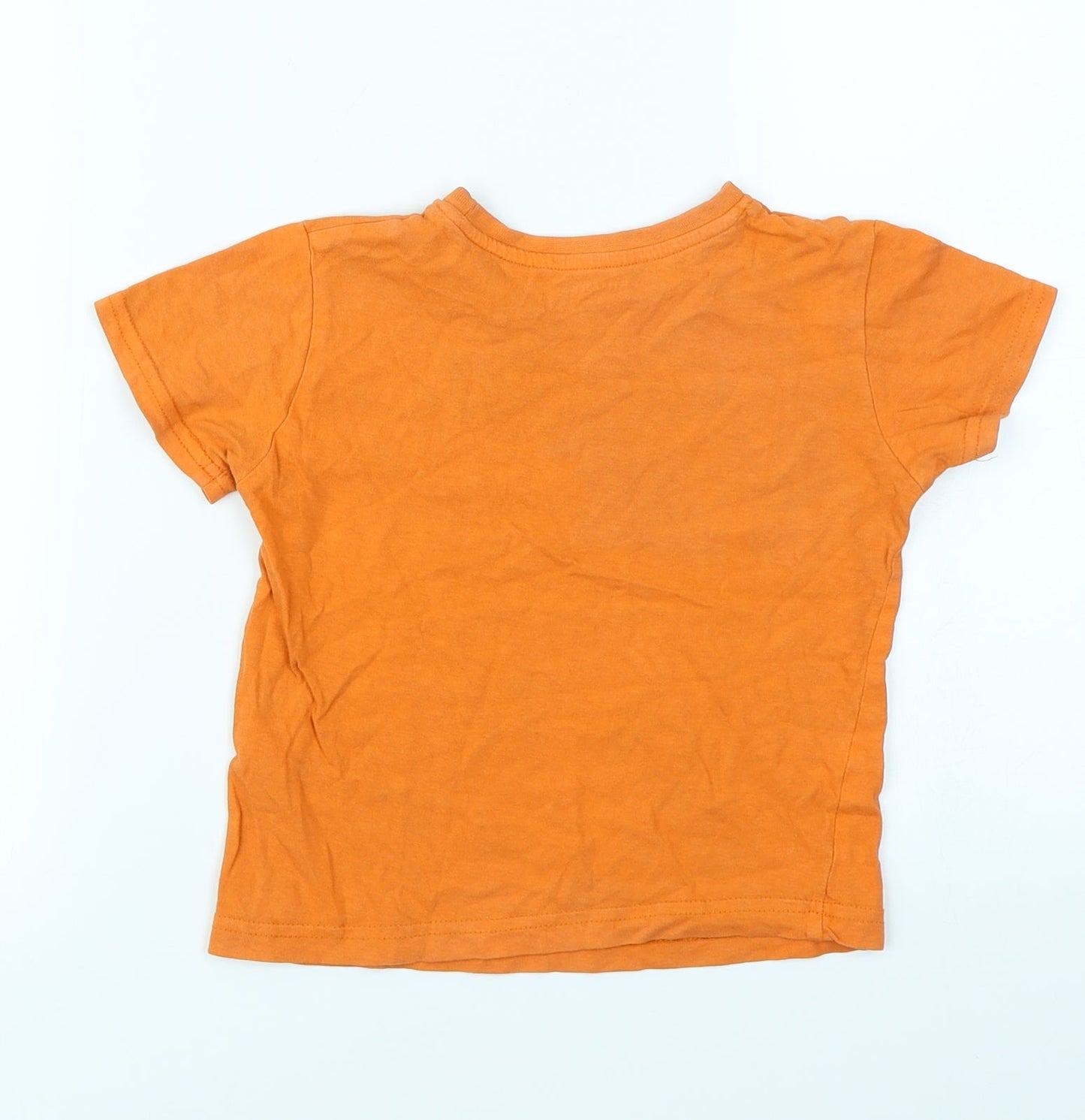 Primark Boys Orange   Basic T-Shirt Size 2-3 Years