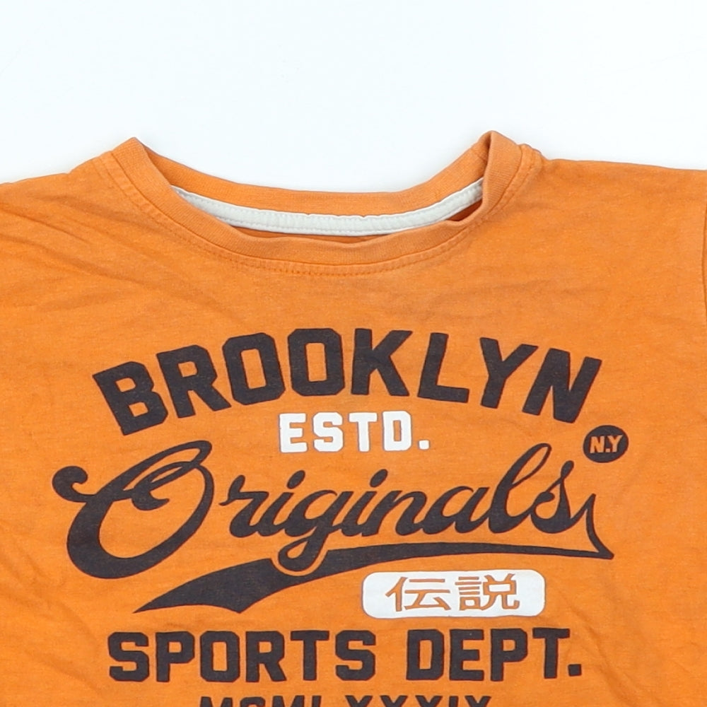 Primark Boys Orange   Basic T-Shirt Size 2-3 Years