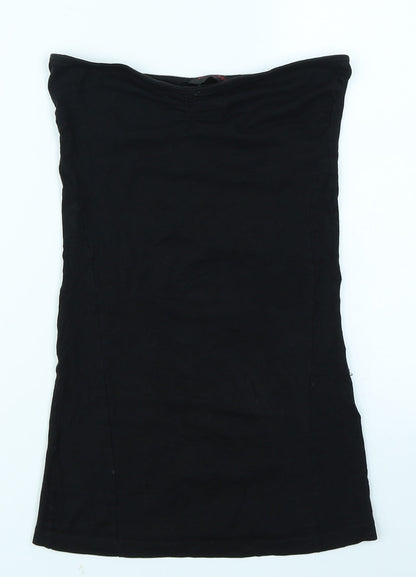 Miss Selfridge Womens Black   Basic T-Shirt Size 8