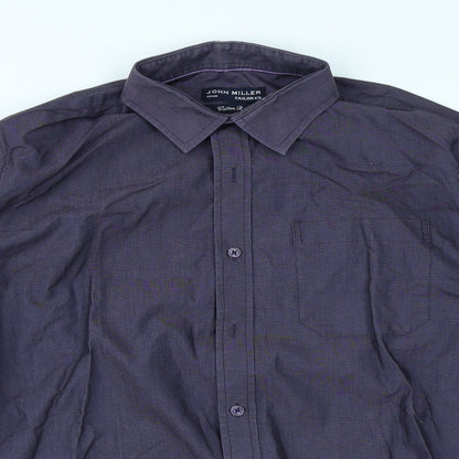 Mens UK Collar Size M John Miller Smart Blue  Dress Shirt