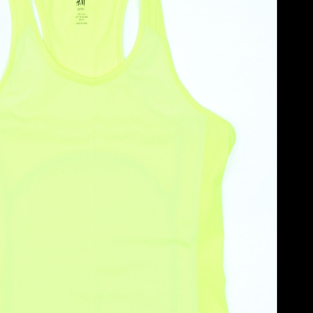 H&M Sport Womens Yellow   Basic Tank Size S