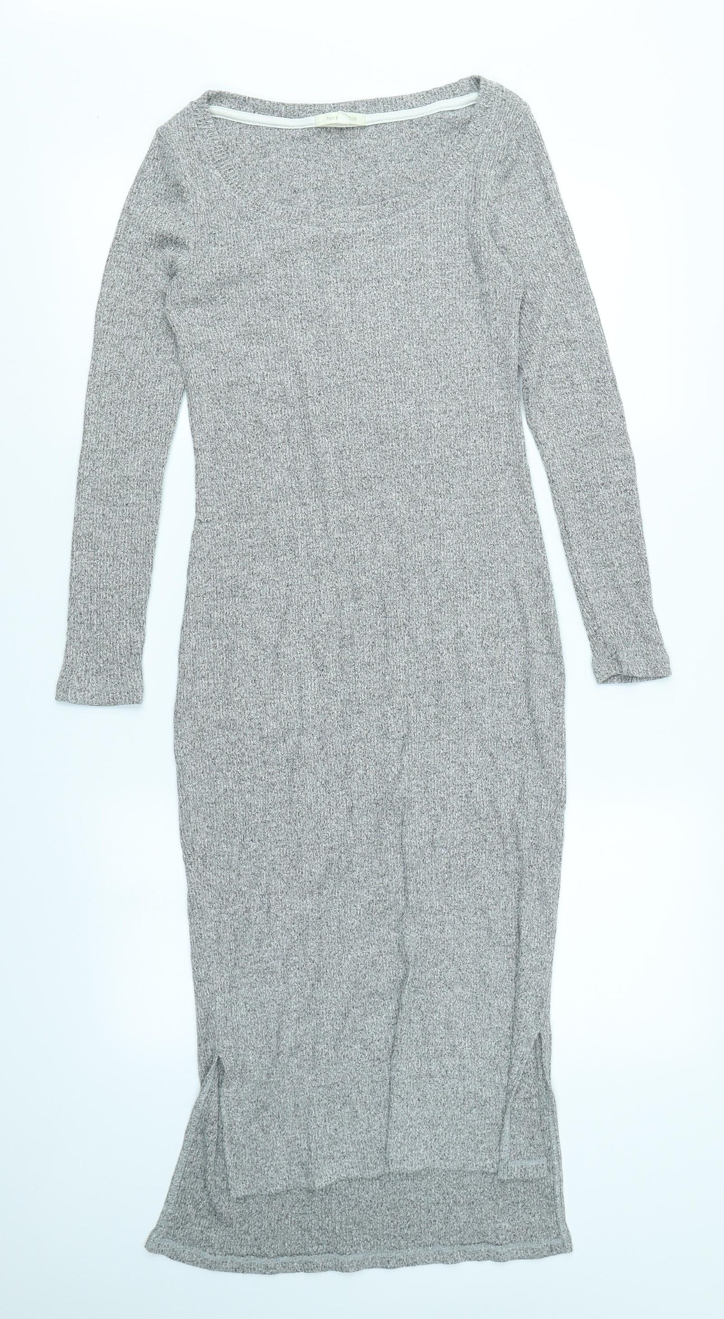 Pure Good Womens Grey  Knit Bodycon  Size S