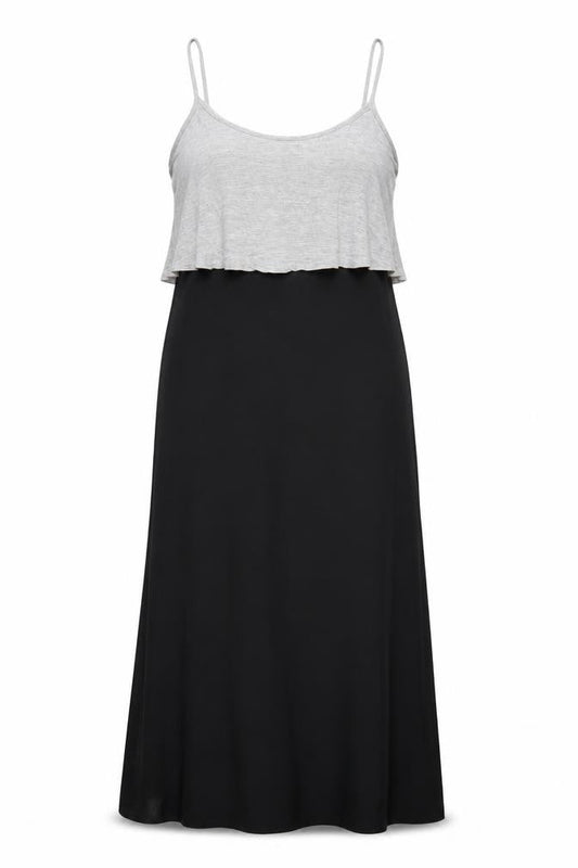 Front view of Atmosphere women’s black maxi, size UK 12, - grey