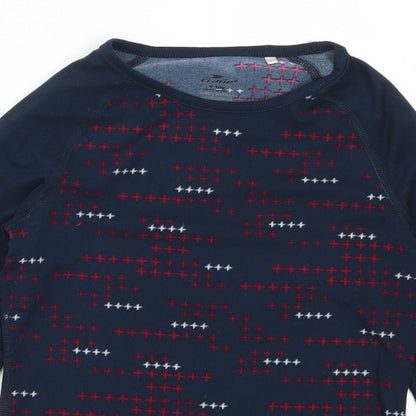 Crae Girls Blue Geometric  Basic T-Shirt Size 9-10 Years