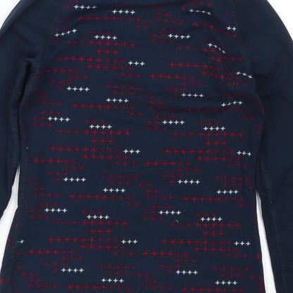 Crae Girls Blue Geometric  Basic T-Shirt Size 9-10 Years