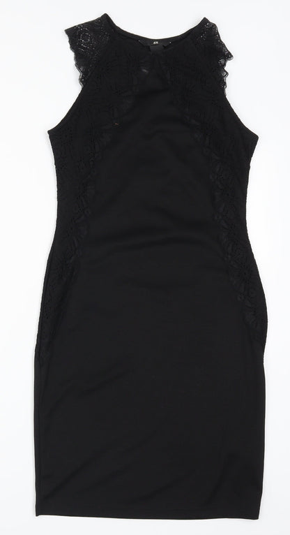 H&M Womens Black  Lace Bodycon  Size S