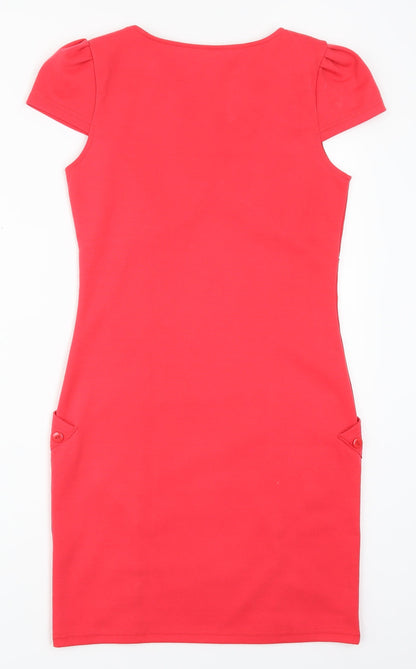 Izabel Womens Pink   Pencil Dress  Size S