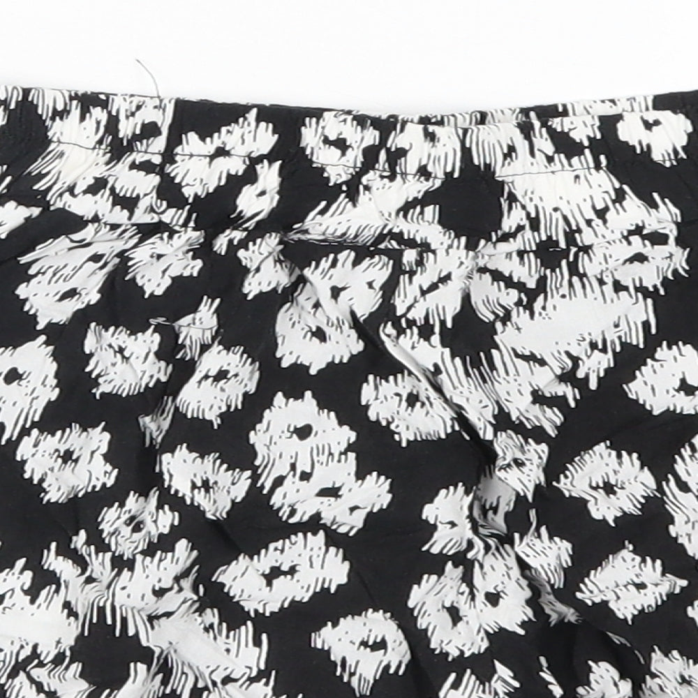 Vero Womens Black Animal Print  Paperbag Shorts Size S