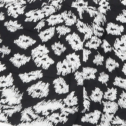 Vero Womens Black Animal Print  Paperbag Shorts Size S