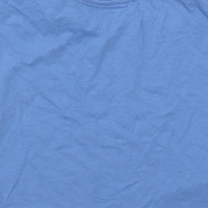 Brand and care label for Primark boys’ blue basic t-shirt, size 3-4, years - california sunset