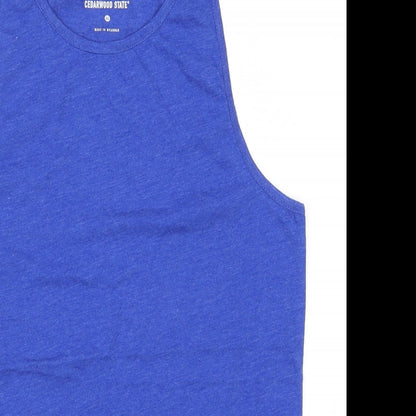 Cedar Wood State Mens Blue   Basic Tank Size XS