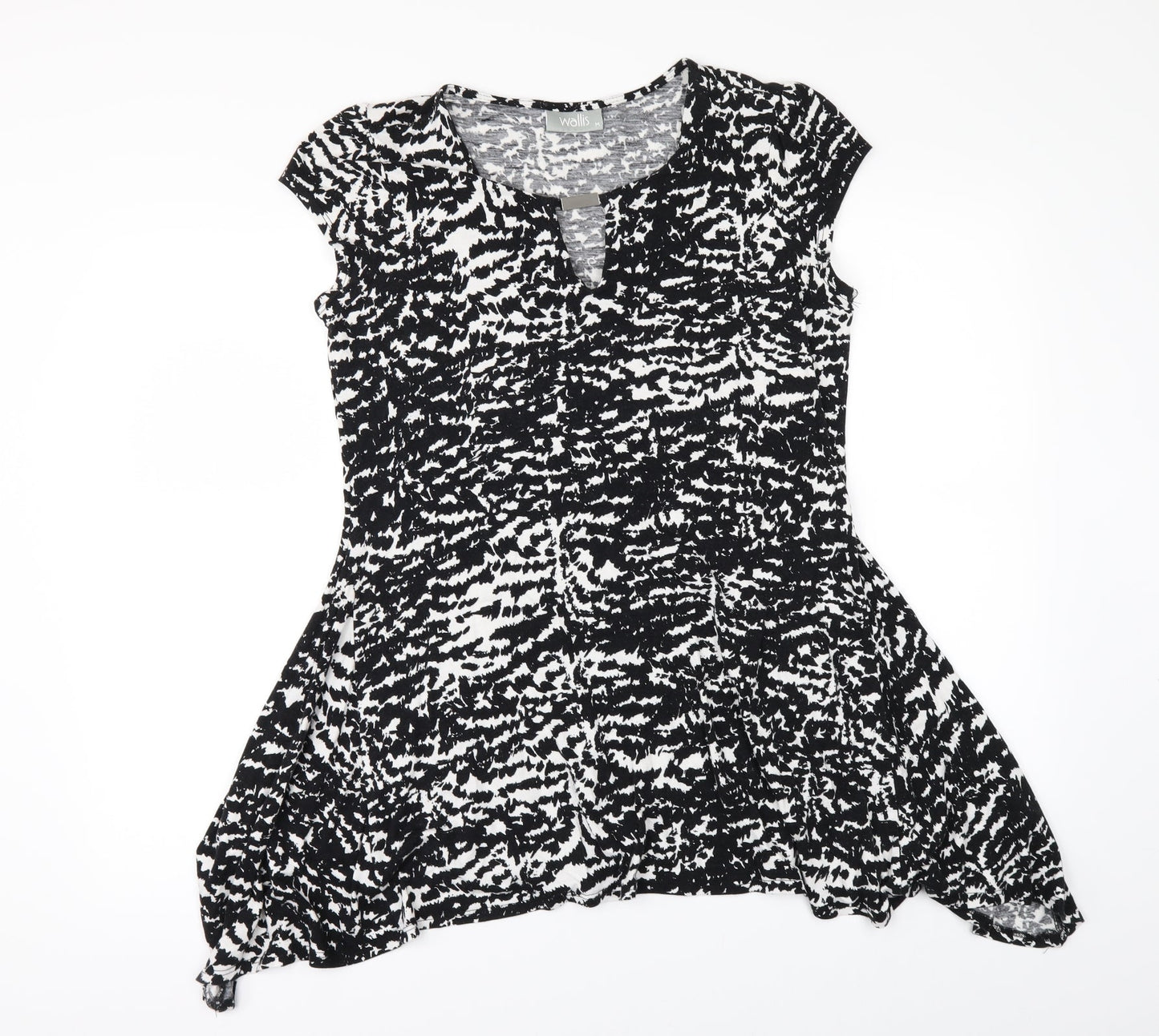 Womens UK Size M Wallis Black Basic T-Shirt