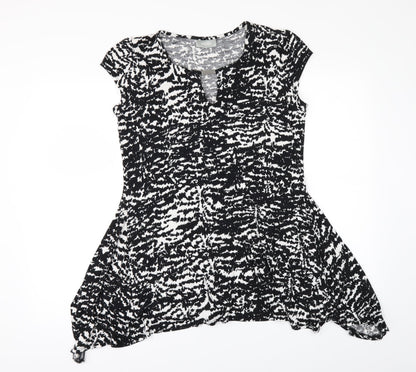 Womens UK Size M Wallis Black Basic T-Shirt
