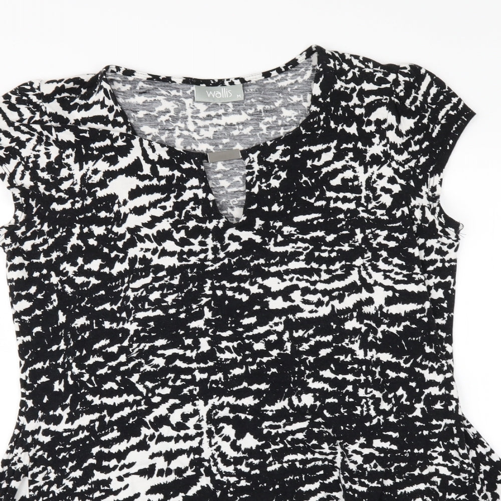 Womens UK Size M Wallis Black Basic T-Shirt