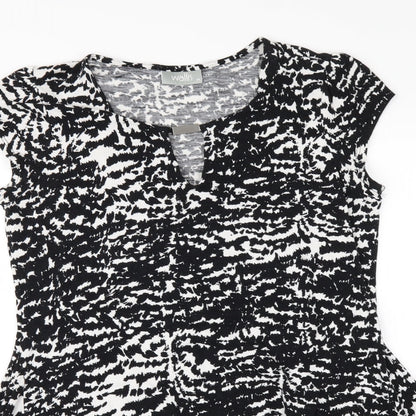 Womens UK Size M Wallis Black Basic T-Shirt