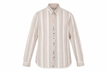 Mens UK Size L Debenhams Beige  Button-Up Long Sleeve Casual Shirt