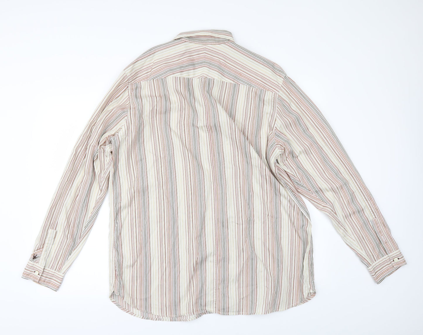 Mens UK Size L Debenhams Beige  Button-Up Long Sleeve Casual Shirt