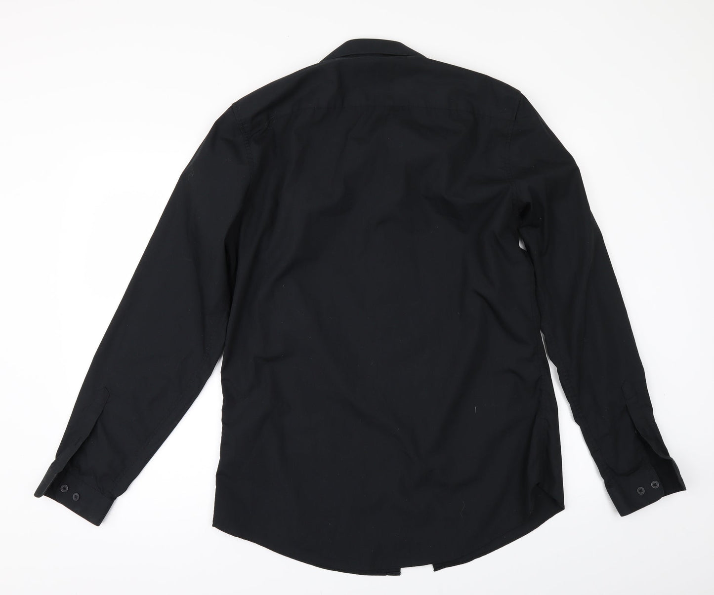 Topman Mens Black    Button-Up Size L