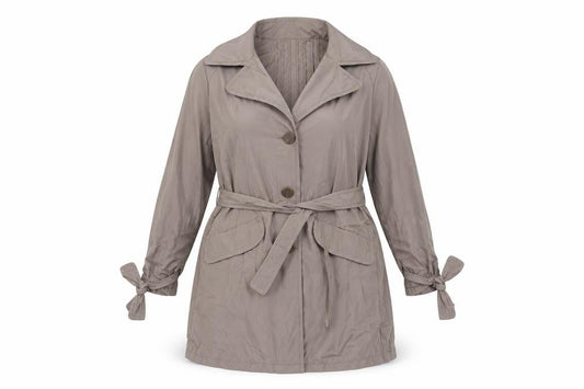 Front view of Taifun women’s brown jacket, size UK 14