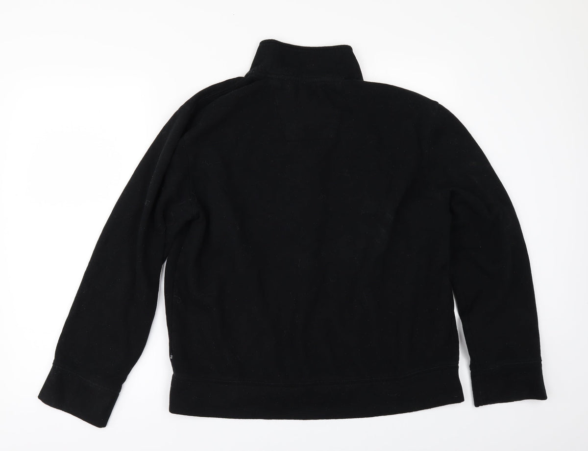 Back view of Nautica women’s black pullover sweatshirt, size M