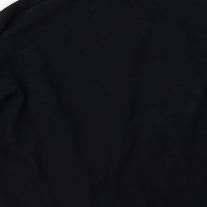 Brand and care label for Nautica women’s black pullover sweatshirt, size M