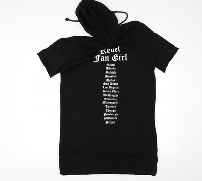 Womens UK Size 10 Divided by H&M Black Pullover Hoodie