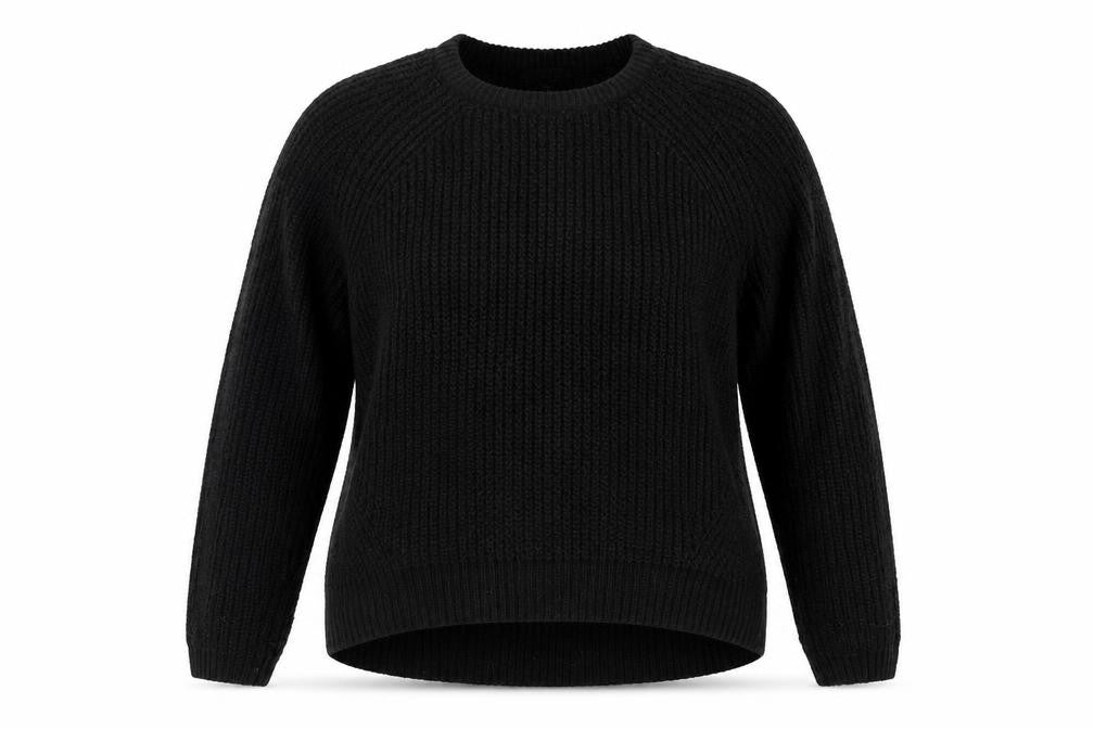 Front view of New Look women’s black jumper, size UK 14