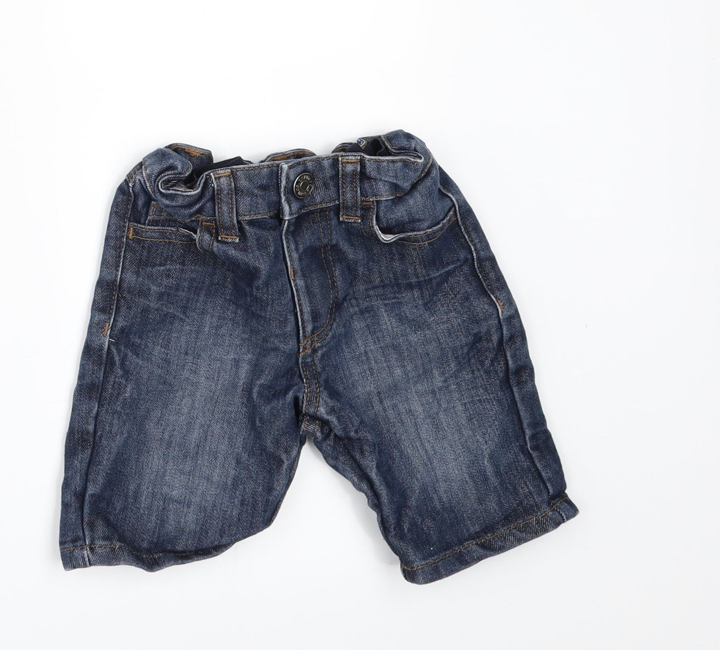 Denim & Co. Boys Blue  Denim Cropped Jeans Size 18-24 Months  - SHORTS