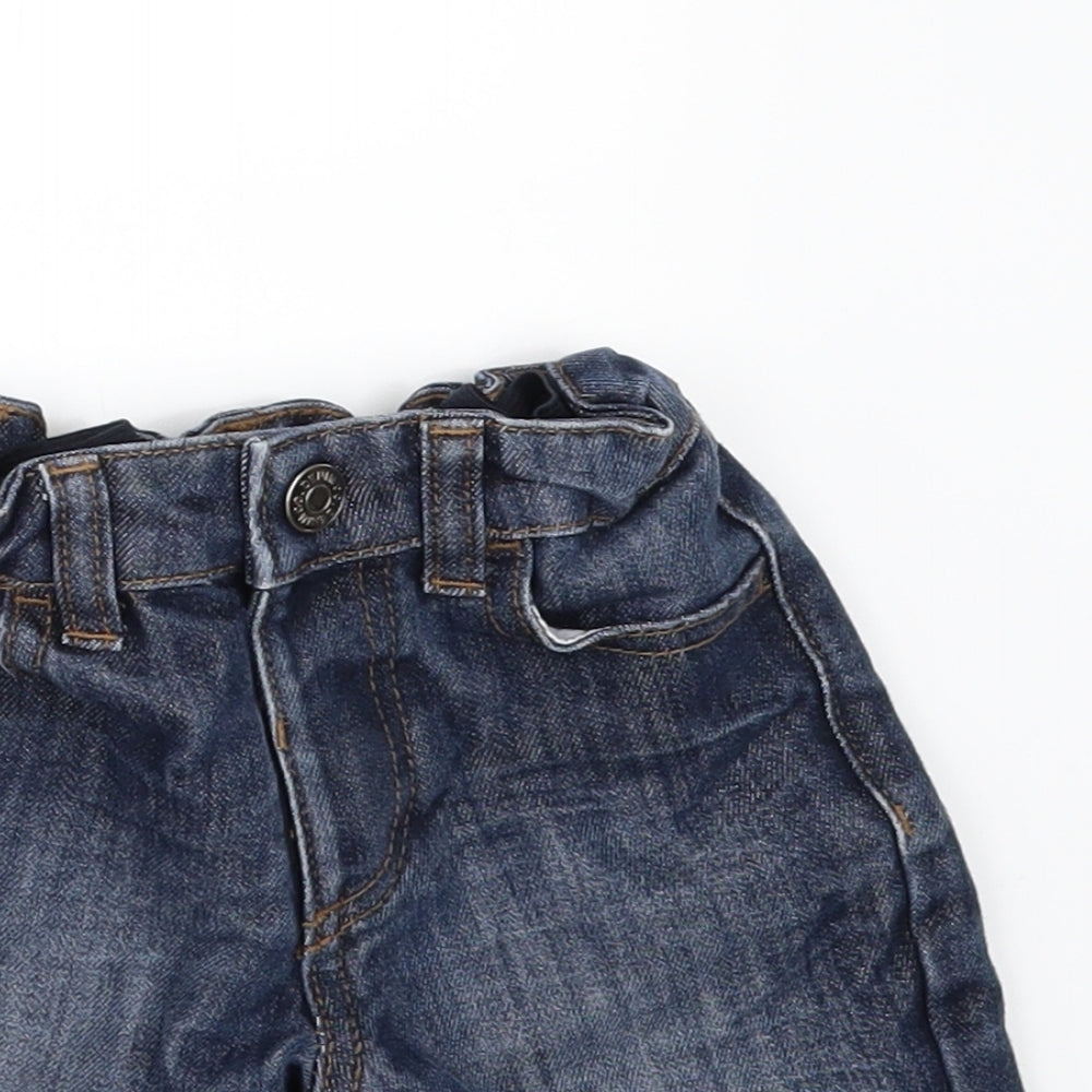 Denim & Co. Boys Blue  Denim Cropped Jeans Size 18-24 Months  - SHORTS