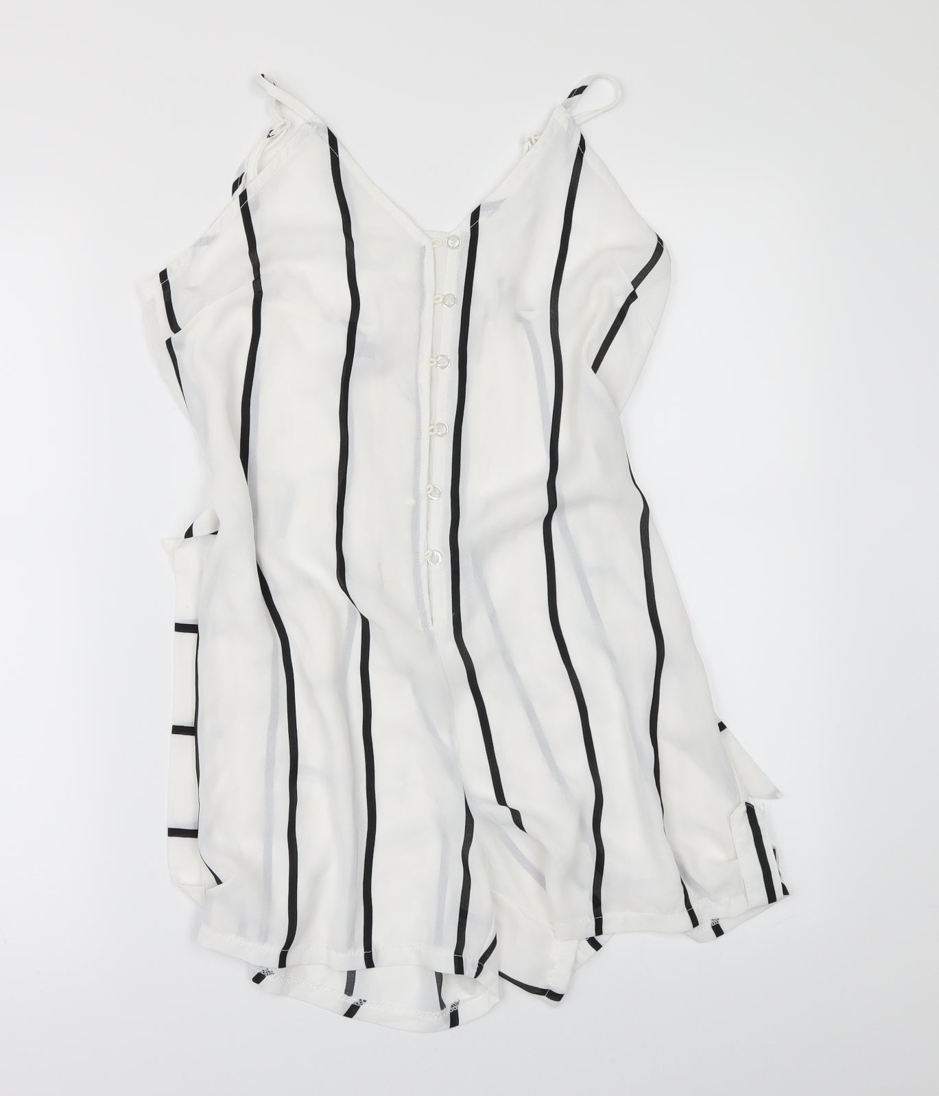 Womens UK Size S Preworn One-Piece White Playsuit