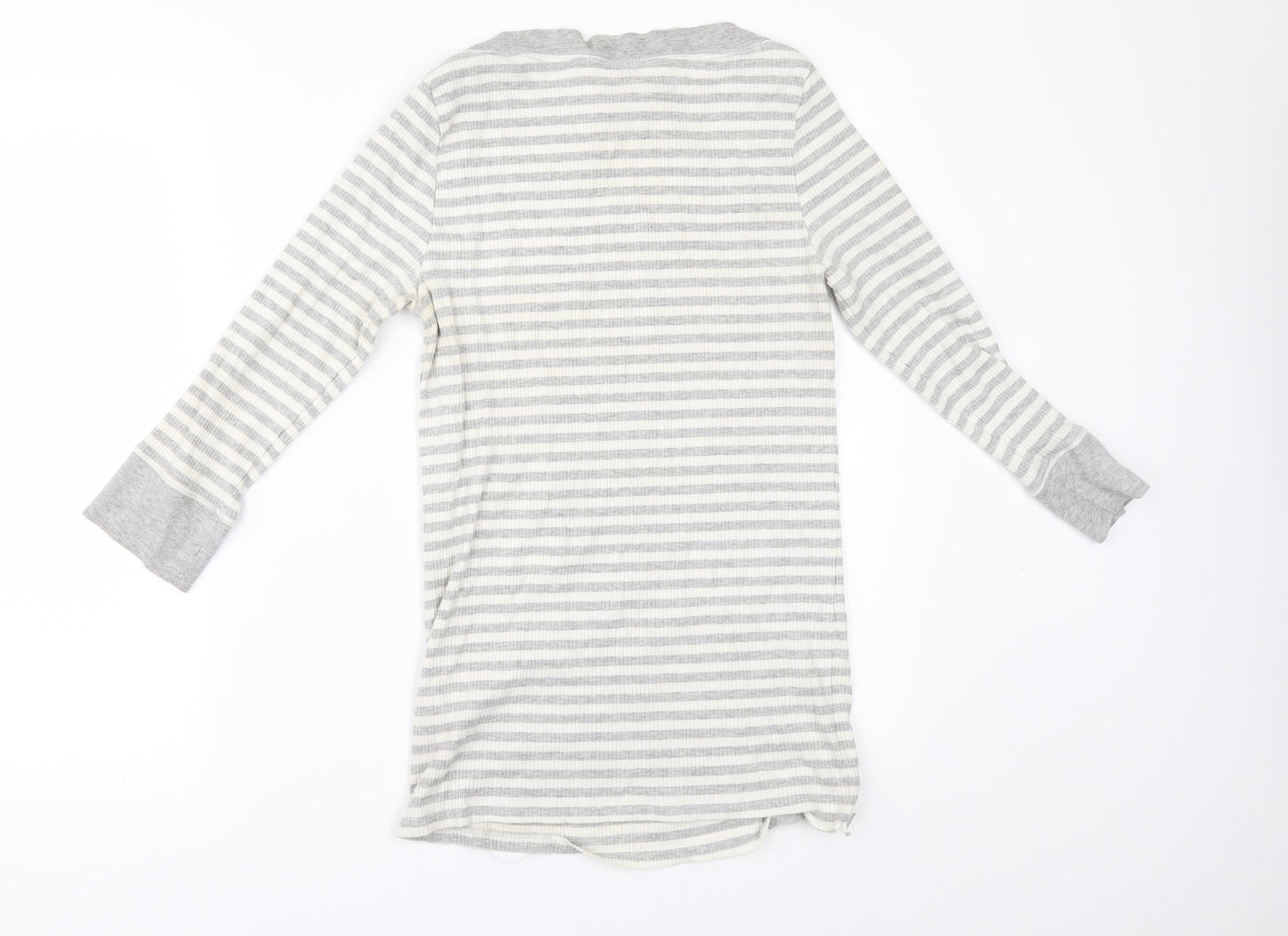 TU Womens Beige Striped  Basic T-Shirt Size 14