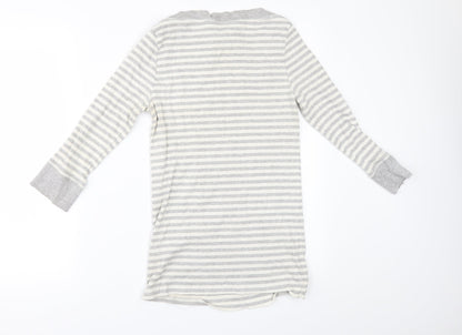 TU Womens Beige Striped  Basic T-Shirt Size 14