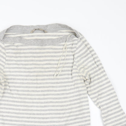 TU Womens Beige Striped  Basic T-Shirt Size 14