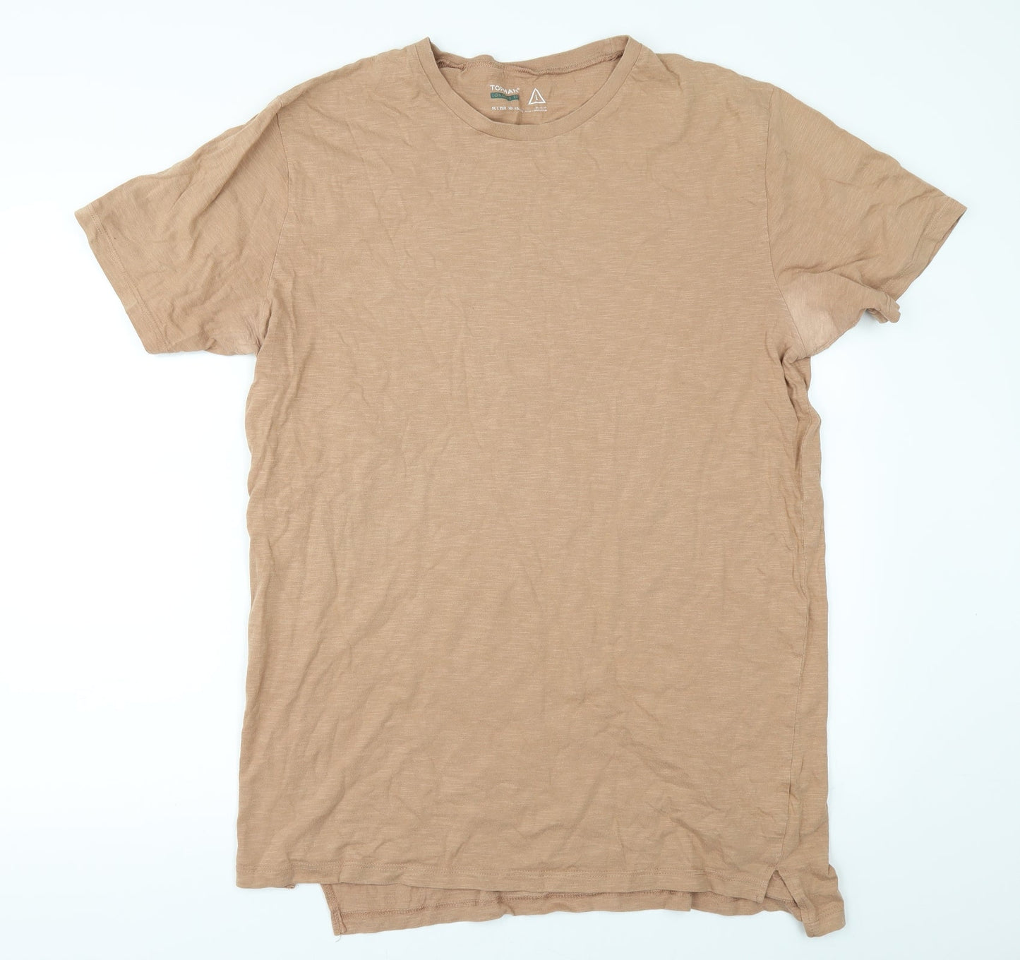 Topman Mens Orange    T-Shirt Size L