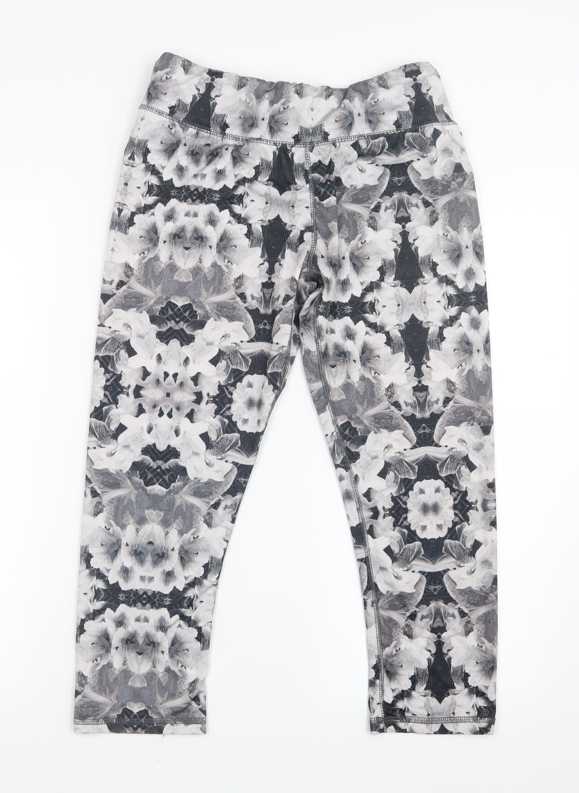 Energie Girls Black Floral  Cropped Trousers Size L