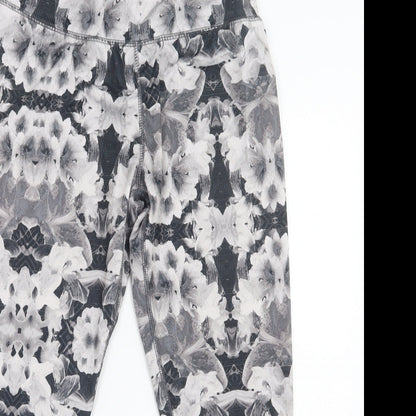Energie Girls Black Floral  Cropped Trousers Size L