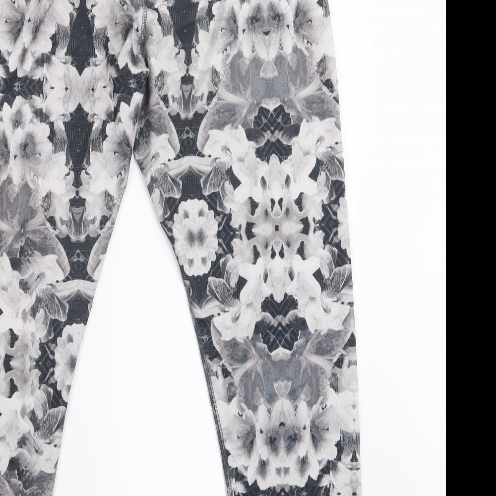 Energie Girls Black Floral  Cropped Trousers Size L