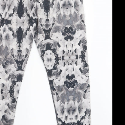 Energie Girls Black Floral  Cropped Trousers Size L