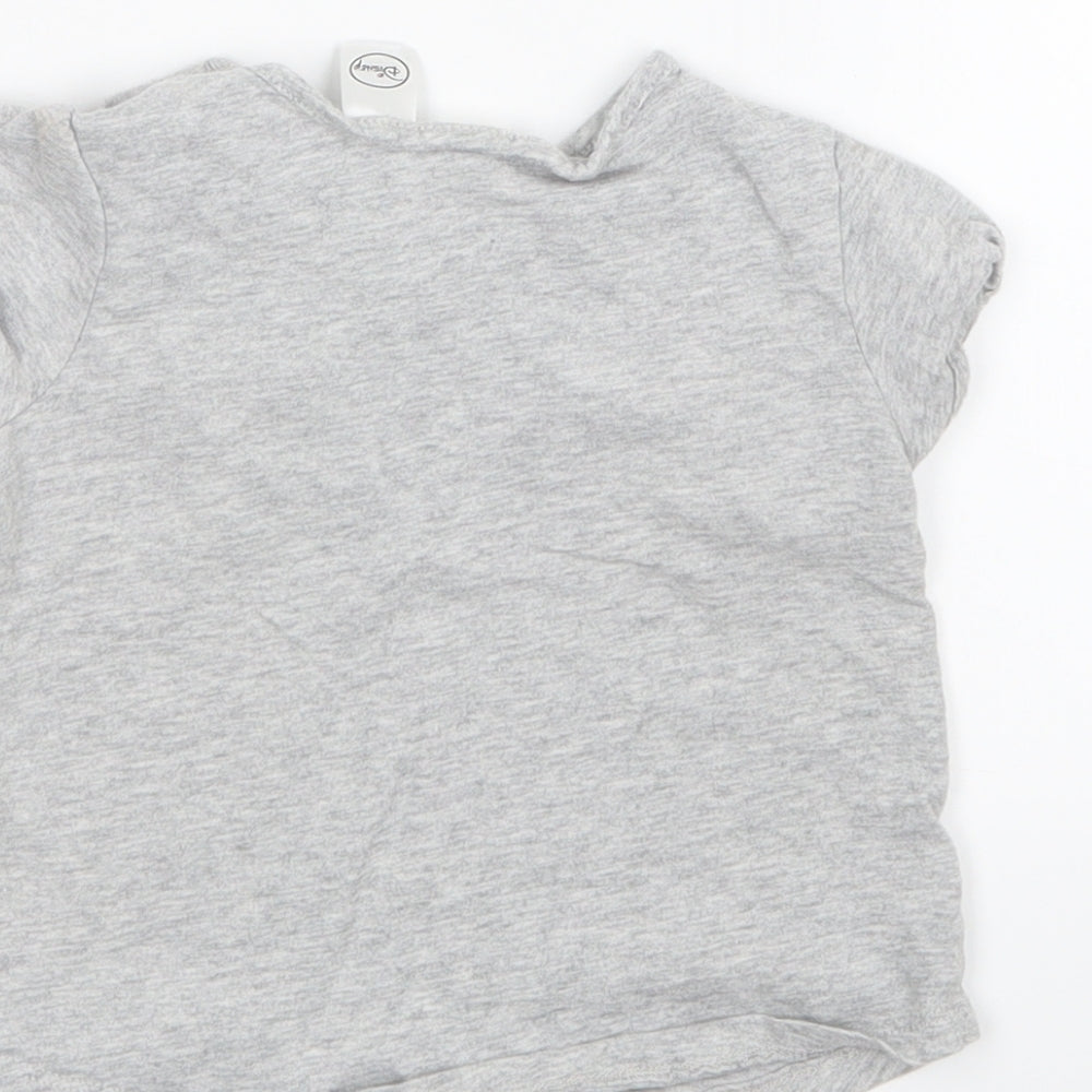 Brand and care label for H&M Grey Basic T-Shirt, size 12, Months - Minnie Mouse